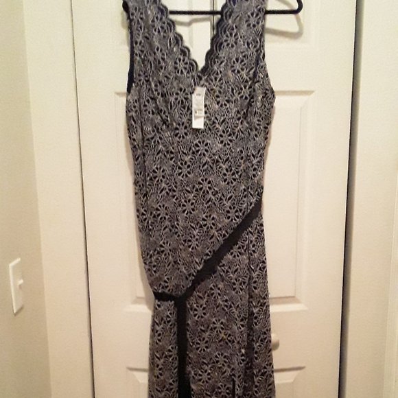LONG DRESS WOMEN'S SIZE 3X BLACK AND BEIGE - Picture 1 of 4